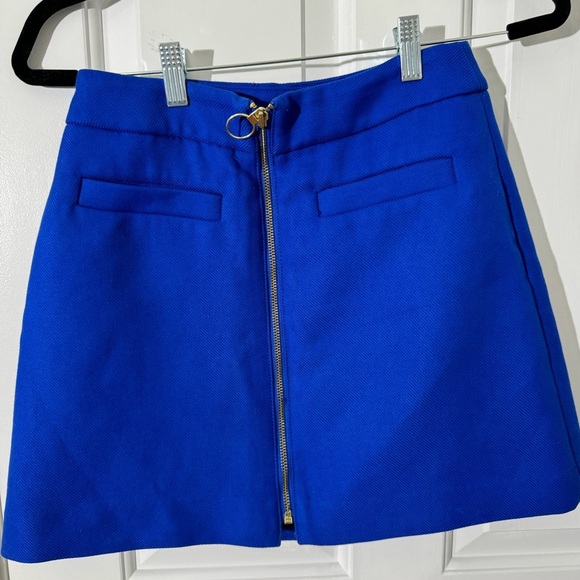 Royal blue mini skirt from Express with zipper - Picture 1 of 2
